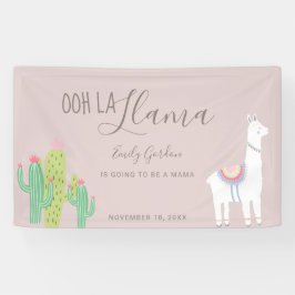 Ooh La Llama Babydusche Succulents hellgrau Banner