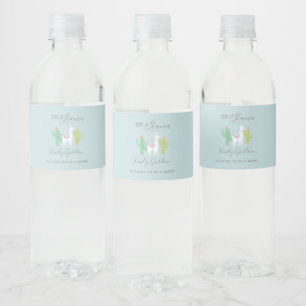 Ooh la llama Babydusche Wasserflaschenetikett