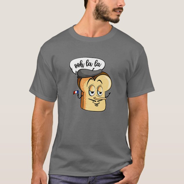 Ooh La Niedlich Brot Toast Funny Liebe Foodi T-Shirt (Vorderseite)