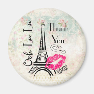 Ooh La Paris Eiffel Tower Vielen Dank Magnet