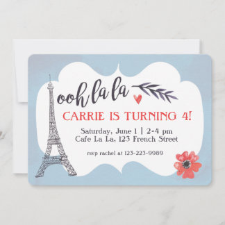 Ooh la Paris Einladung zum Geburtstag