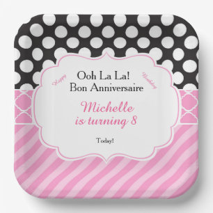Ooh la Paris Tea Birthday Pappteller