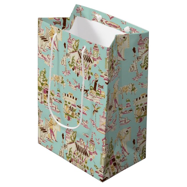 Ooh La Sugarplum Mittlere Geschenktüte (Vorderseite Schrägansicht)