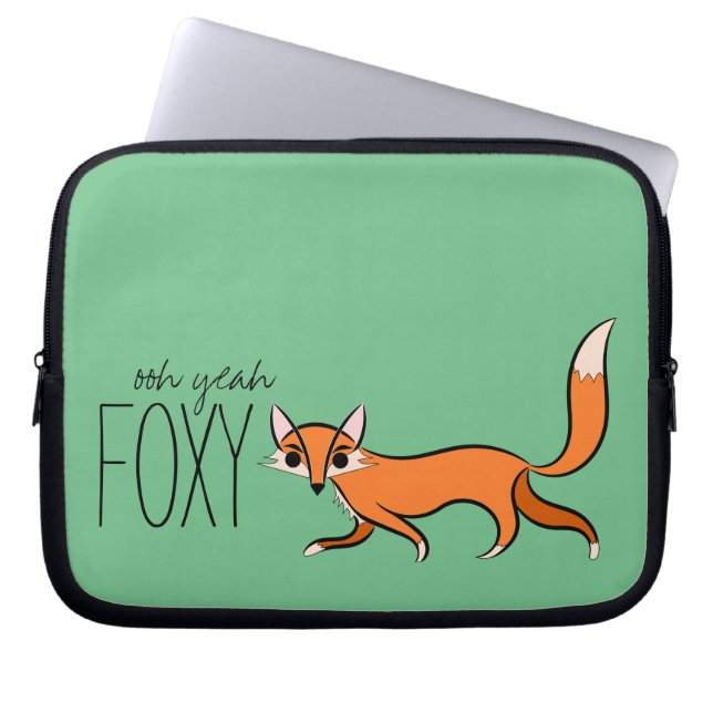 Ooh Yeah Foxy Niedlich Fox Slogan Laptopschutzhülle (Vorderseite)