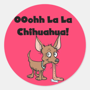 Oohhh La-Lachihuahua-T - Shirts und Geschenke Runder Aufkleber