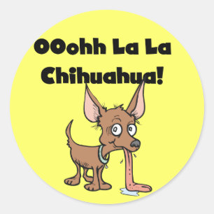 Oohhh La-Lachihuahua-T - Shirts und Geschenke Runder Aufkleber