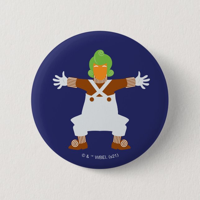 Oompa Loompa Arms Out Button (Vorderseite)