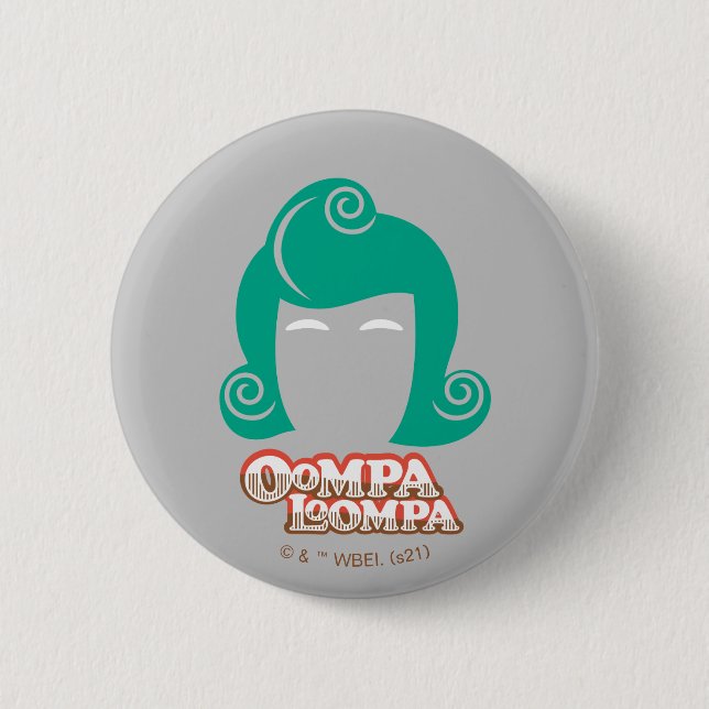 Oompa Loompa Hair Graphic Button (Vorderseite)