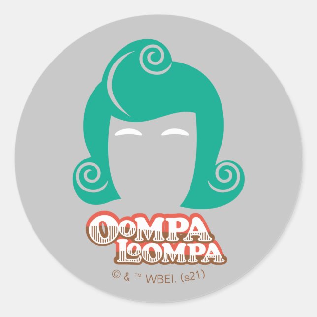 Oompa Loompa Hair Graphic Runder Aufkleber (Vorderseite)