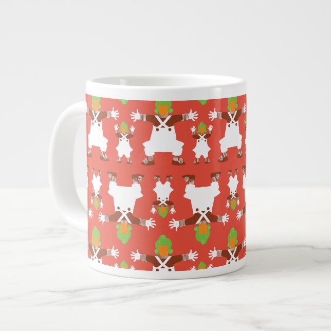 Oompa Loompa Tanzmuster Jumbo-Tasse (Vorderseite Links)