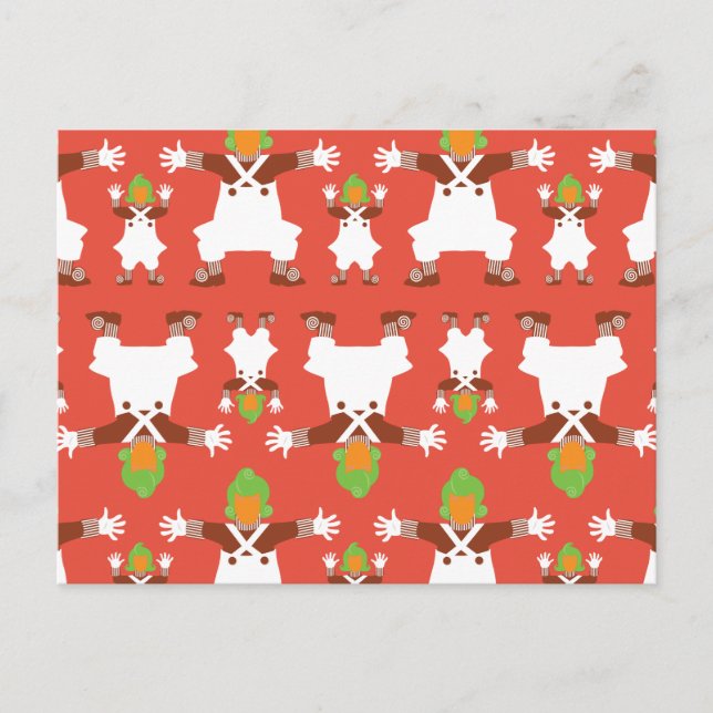 Oompa Loompa Tanzmuster Postkarte (Vorderseite)