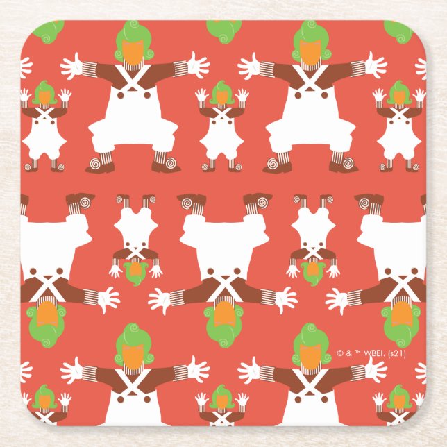 Oompa Loompa Tanzmuster Rechteckiger Pappuntersetzer (Vorderseite)