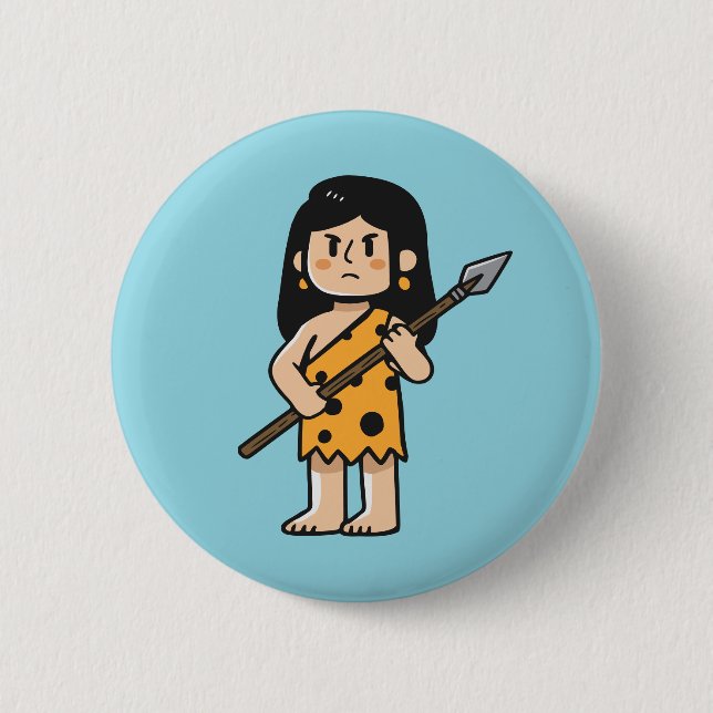Oona Höhlenfrau Button (Vorderseite)