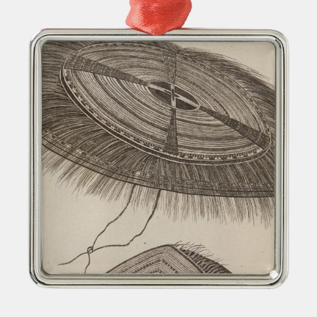 Oonalashka Kappen, Alaska Silbernes Ornament (Vorne)