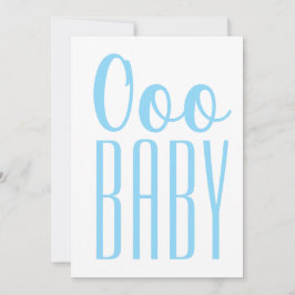 Ooo BABY Dusche Minimalistisch Blue Einladung