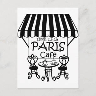 Oooh La La La Paris Café Postkarte