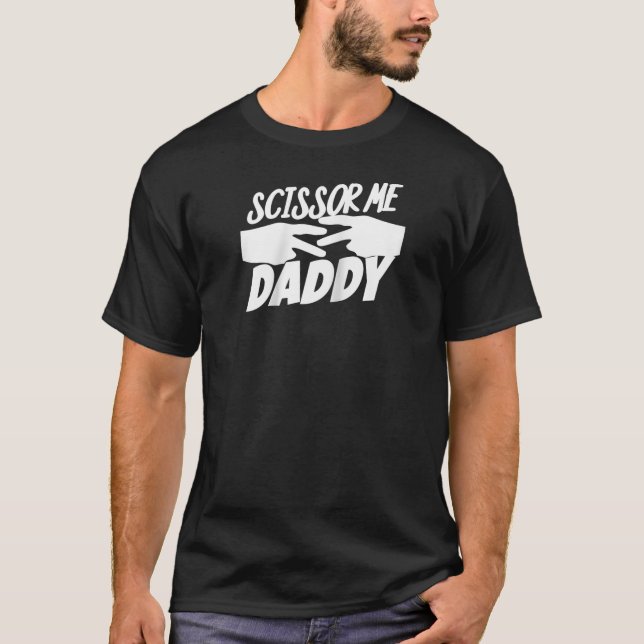 Oooh Schissor Me Daddy Raglan Baseball T-Shirt (Vorderseite)