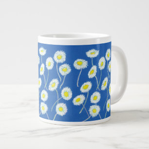 Oops-a-Daisy Jumbo Tasse, weiß, gelb, blau Jumbo-Tasse