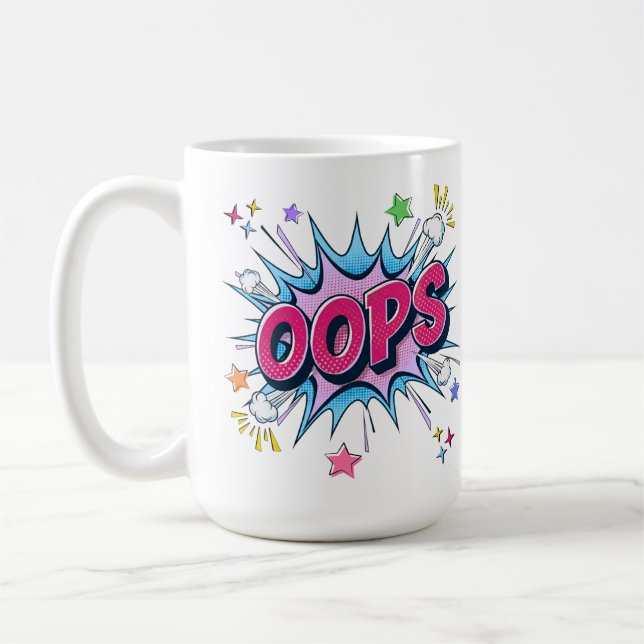 OOPS-Comic-Burst Kaffeetasse (Links)