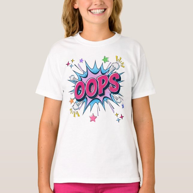 OOPS-Comic-Burst T-Shirt (Vorderseite)