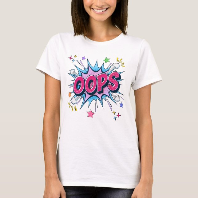 OOPS-Comic-Burst T-Shirt (Vorderseite)