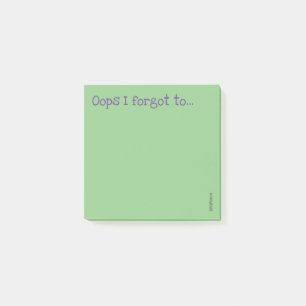 Oops, die ich vergessen habe... post-it klebezettel