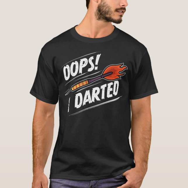 Oops I Darts - Funny Darts player - Dartboard T-Shirt (Vorderseite)