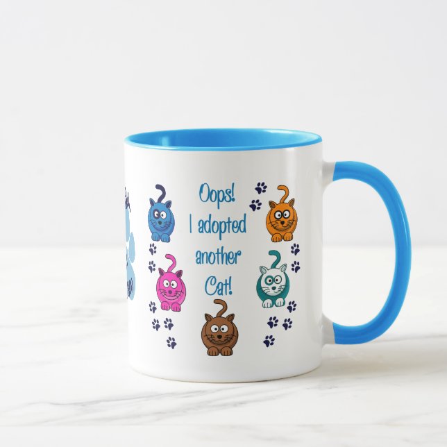 Oops!  Ich adoptierte eine andere Katze! Tasse (Rechts)