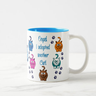 Oops!  Ich adoptierte eine andere Katze! Zweifarbige Tasse