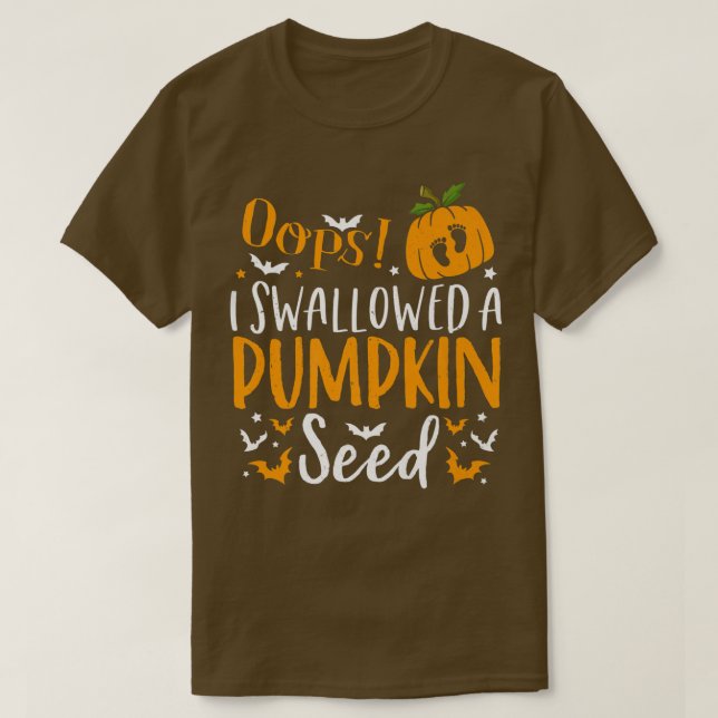 Oops ich verschluckt einen Kürbisfutter Halloween  T-Shirt (Design vorne)