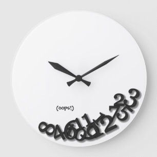 Oops! (Nach dem Erdbeben) Große Wanduhr