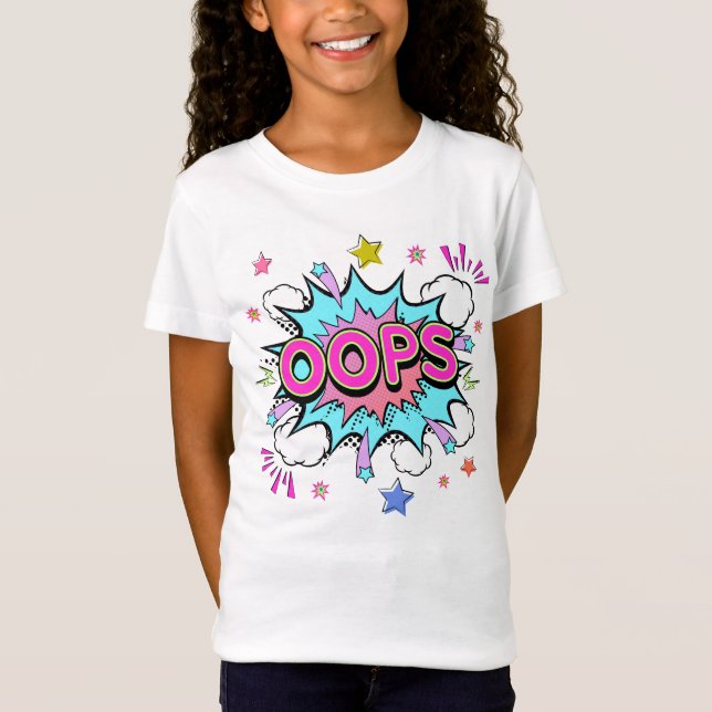 Oops Pop Kunstexplosion T-Shirt (Vorderseite)