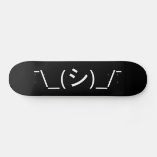 Oops Shrug Emoticon Ø\_(シ_/ Japanisch Kaomoji Skateboard