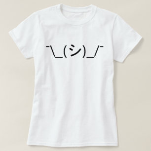 Oops Shrug Emoticon Ø\_(シ_/ Japanisch Kaomoji T-Shirt