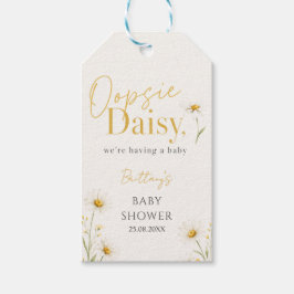 Oopsie Daisy Baby Shower Minimalistisch Geschenkanhänger