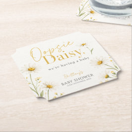 Oopsie Daisy Minimalistische Wasserfarbe Babyparty Untersetzer