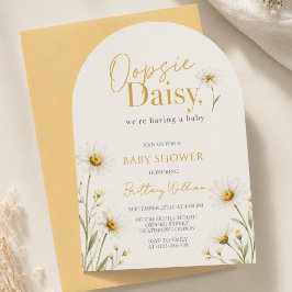 Oopsie Daisy Wildflower Wasserfarbe Baby Shower Einladung