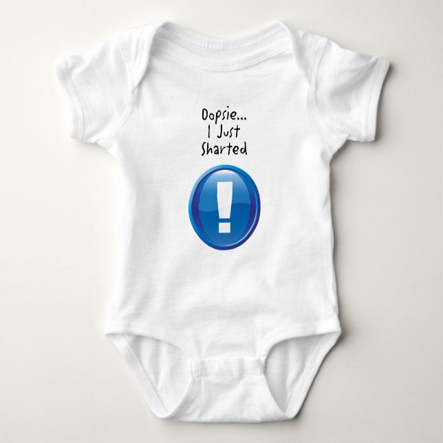 Oopsie I just Sharted - Boy Baby Strampler (Vorderseite)