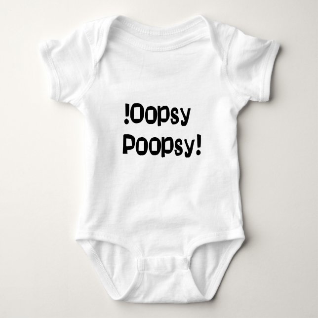 Oopsy Poopsy Baby Strampler (Vorderseite)