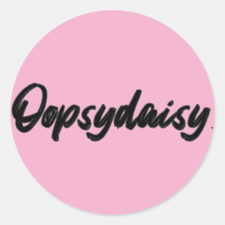 Oopsydaisy-Aufkleber Runder Aufkleber
