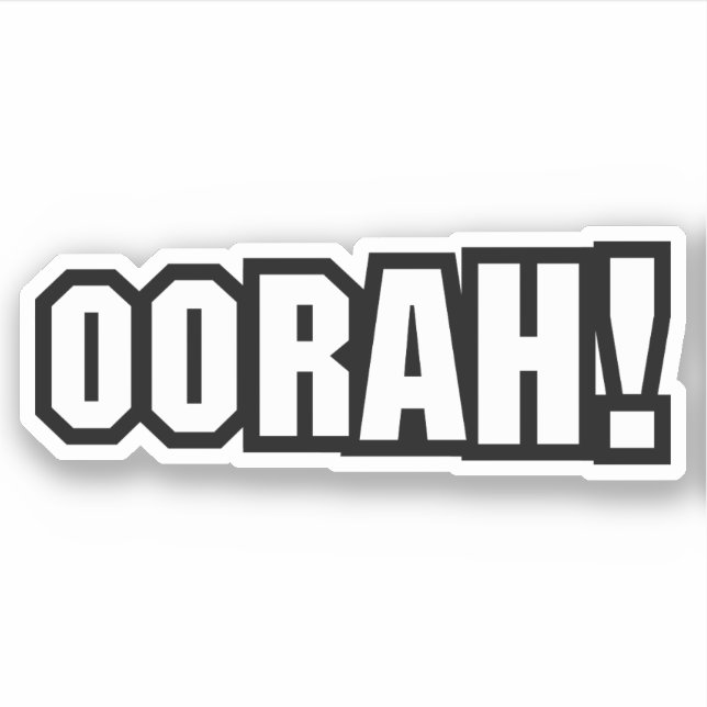 OORAH! AUFKLEBER (Vorderseite)