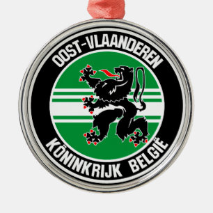 Oost-Vlaanderen RundEmblem Ornament Aus Metall