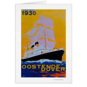 Oostende Dover Vintag PosterEurope
