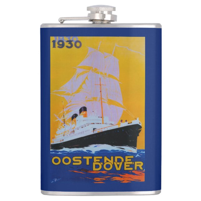 Oostende Dover Vintages PosterEurope Flachmann (Vorderseite)