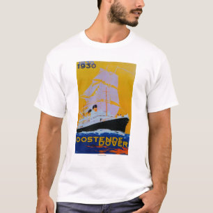 Oostende Dover Vintages PosterEurope T-Shirt