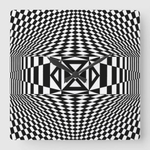 OP -Art #12 at Emporio Moffa Quadratische Wanduhr