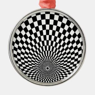 OP-Art #2 bei Emporio Moffa Silbernes Ornament