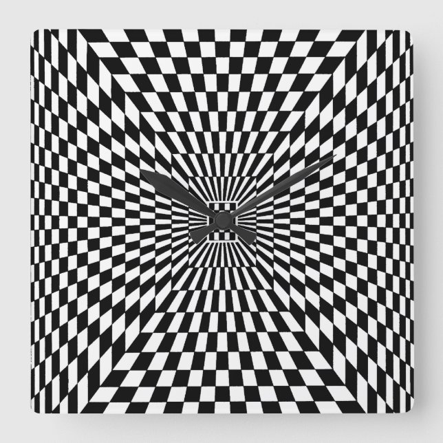OP - Art #8 in Emporio Moffa Quadratische Wanduhr (Vorderseite)