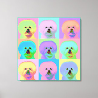 Op Art - Bichon Frise Leinwanddruck