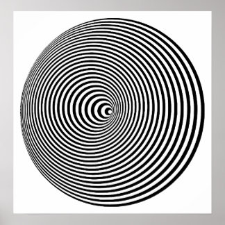 Op art Concentric Circles Poster